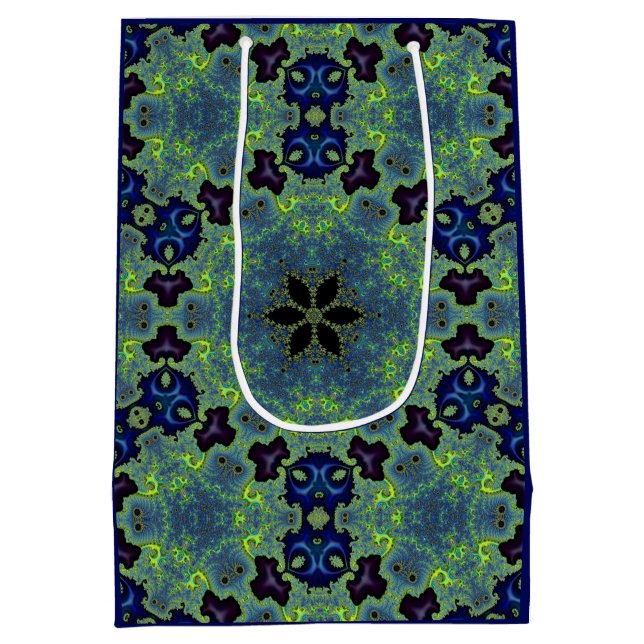 Radiant Fractal Symphony Medium Gift Bag (Back)