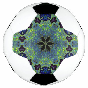 Radiant Fractal Symphony Soccer Ball