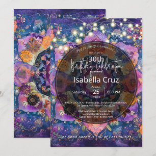 Radiant Garden   Floral Mandala Design Invitation