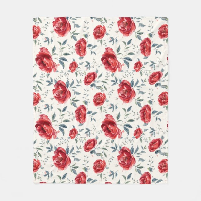 Radiant garden of confidence pattern fleece blanket (Front)