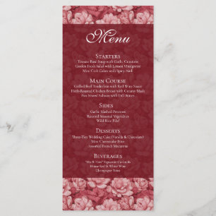 Radiant Gardenias Destination Wedding Menu