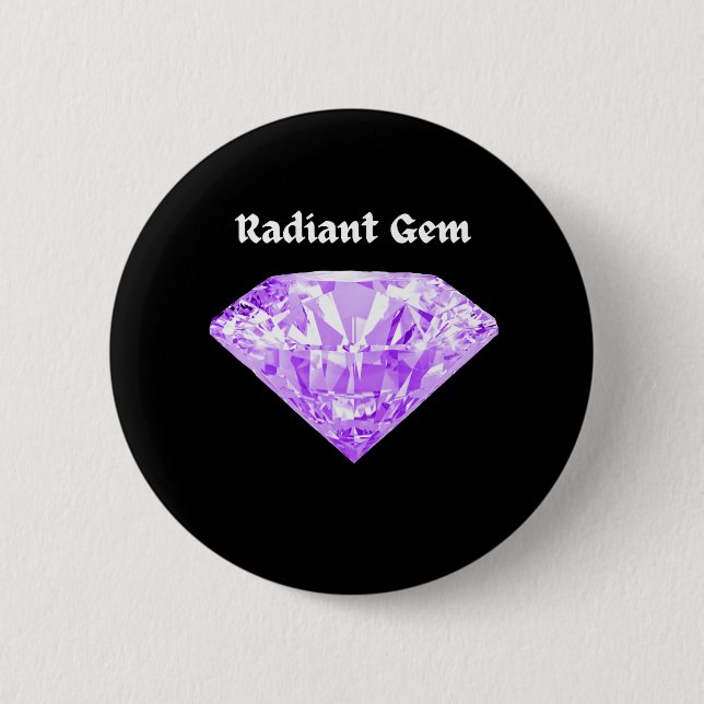 Radiant Gem 2 Inch Round Button (Front)