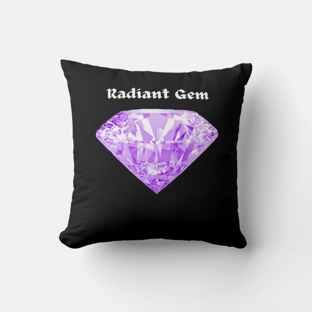 Radiant Gem Throw Pillow (Front)