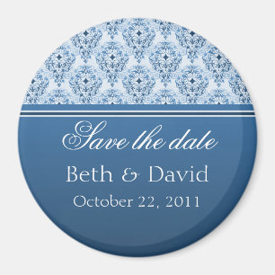 Radiant Glam Damask Save the Date Magnet
