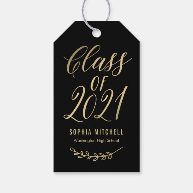 Radiant Grad Editable Colour Graduation Favour Tag (Front)