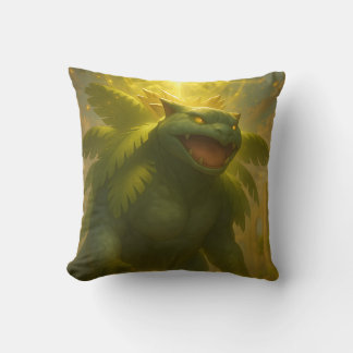 Radiant Guardian of the Ancient Ruins Throw Pillow