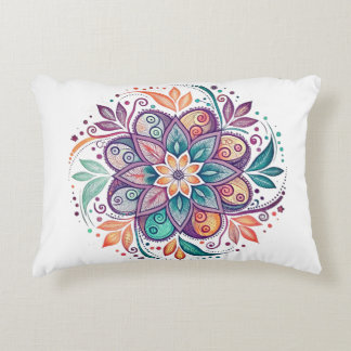 “Radiant Harmony Mandala" Accent Pillow