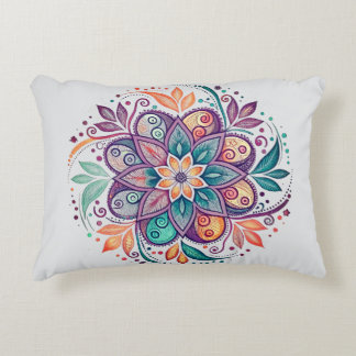 “Radiant Harmony Mandala" Accent Pillow