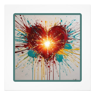 Radiant Heart burst: Love in Full Bloom Photo Print