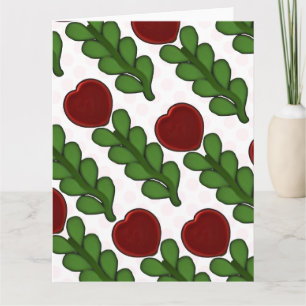 Radiant Heart Flower Botanical wrapping Paper Card