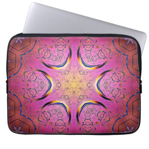 Radiant Heart Kaleidoscope  Laptop Sleeve