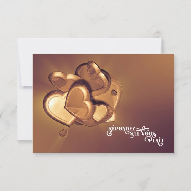 Radiant Hearts RSVP (Version 1) Card (Front)
