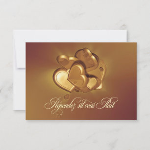 Radiant Hearts RSVP (Version 4) Card