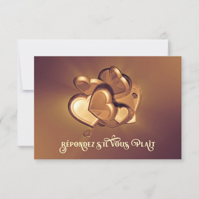 Radiant Hearts RSVP (Version 5) Card (Front)