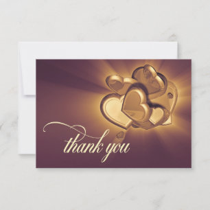 Radiant Hearts Thank You Card (Version 4)
