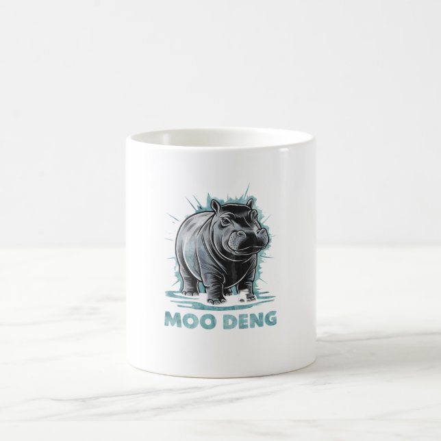 Radiant Hippo Moo Deng Coffee Mug (Center)