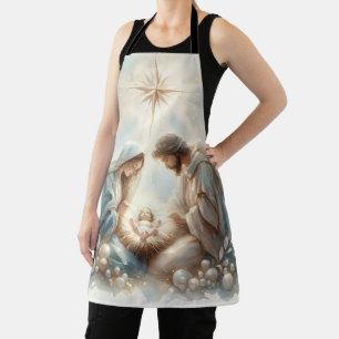 Radiant Holy Family Nativity Scene Apron