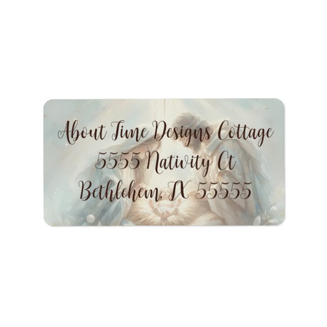 Radiant Holy Family Nativity Scene Label (Front)