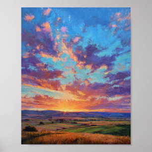 Radiant Horizon: A Symphony of Golden Light Poster