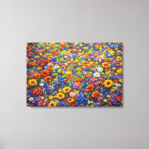 Radiant Horizon: The Infinite Wildflower Surge Canvas Print