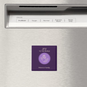 Radiant Lavender Angel of Joy Family Blessing Glow Magnet
