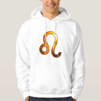 Radiant Leo Glow – Luxurious Gold Cosmic Art Hoodie