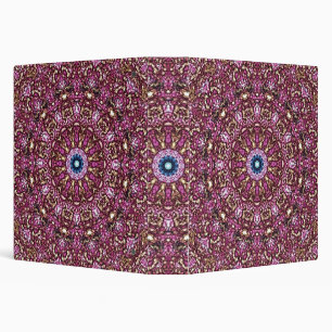 Radiant Magenta Mandala Kaleidoscope Print Binder