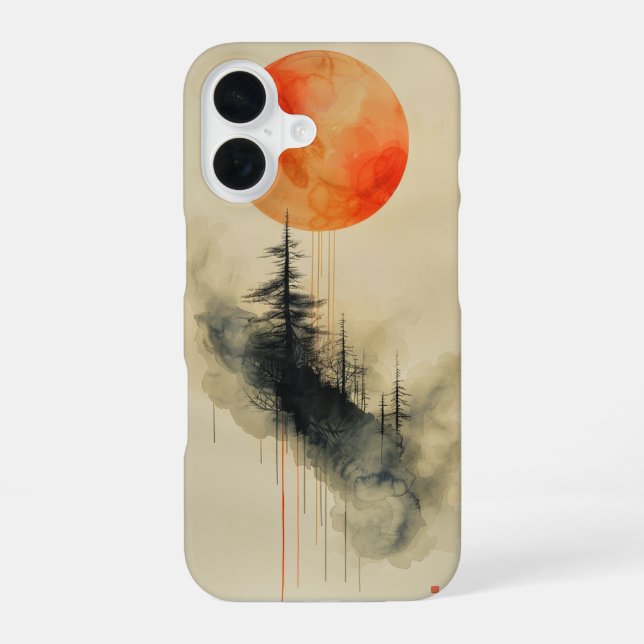 Radiant Minimal Sun iPhone 16 Case (Back)