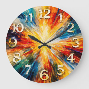 Radiant Moment — Expressive Abstract Large Clock