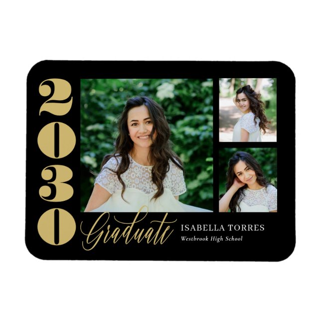Radiant Moments EDITABLE COLOR Graduation Magnet (Horizontal)