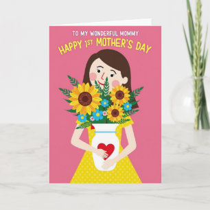 Radiant Mother Floral Art Card