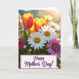 Radiant Mothers Day Tulip Card