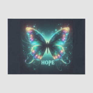 Radiant Multicolored Butterfly Portraying Hope  Tissue Paper