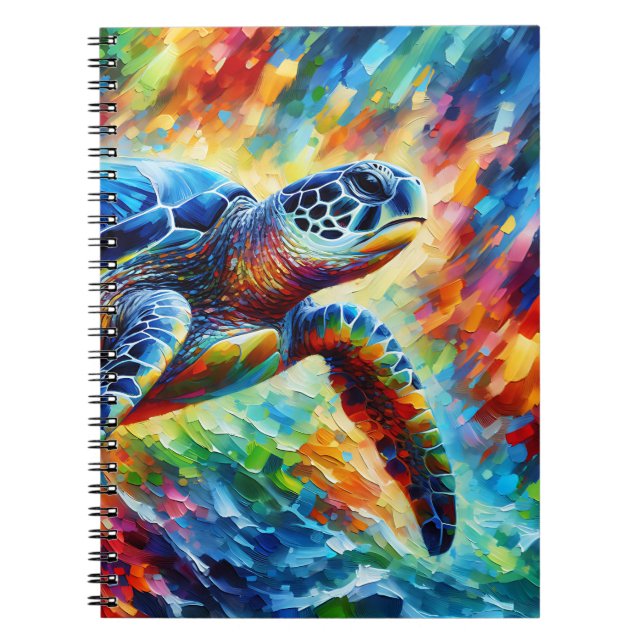 Radiant Ocean Turtle Notebook (Front)