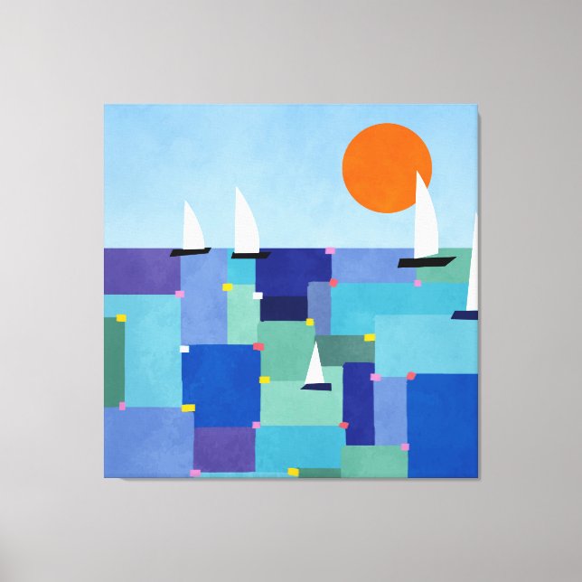 Radiant Ocean Voyage Canvas Print (Front)