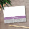 Radiant Orchid and Grey Chevrons Custom Name