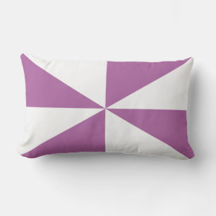 Radiant Orchid and White Pinwheel Lumbar Pillow