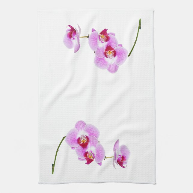 Radiant Orchid Closeup Photograph Kitchen Towel (Vertical)