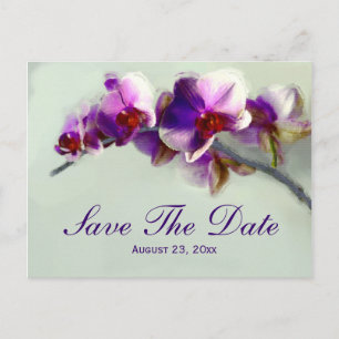Radiant Orchid Painting Save The Date Wedding Card