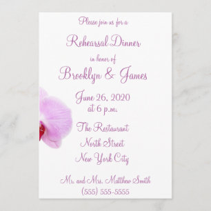Radiant Orchid Wedding Rehearsal Invitations