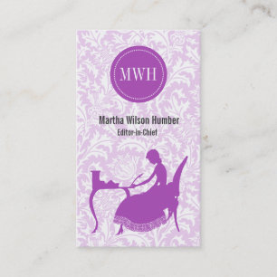 Radiant Orchid Writer Author Business Card