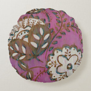 Radiant Ornament I Round Pillow