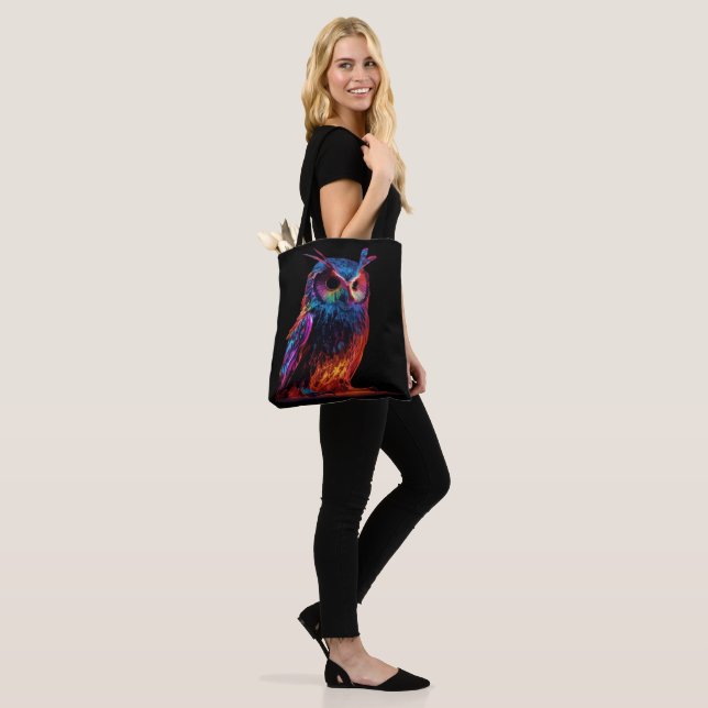 Radiant Owl Tote Bag (On Model)