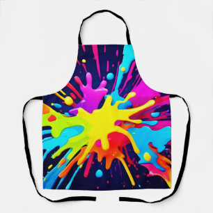 Radiant Paint Explosion Apron