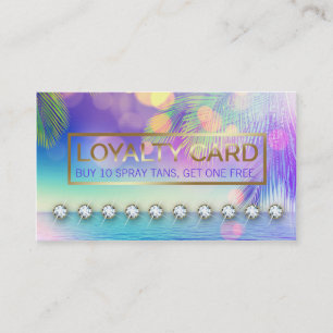 Radiant Palm Tree Loyalty Card