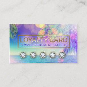 Radiant Palm Tree Loyalty Card 5 Diamonds