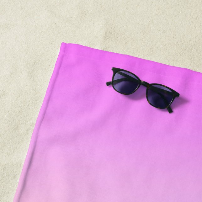 Radiant Pastel Sunset Gradient Beach Towel (In Situ)