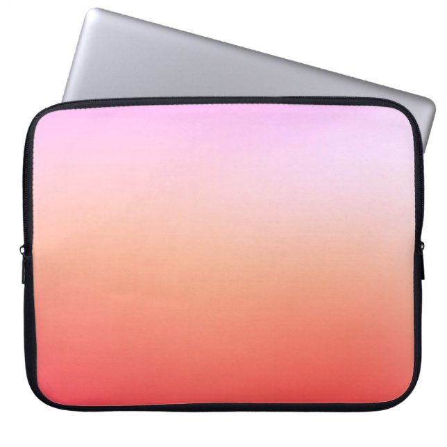 Radiant Pastel Sunset Gradient Laptop Sleeve (Front)