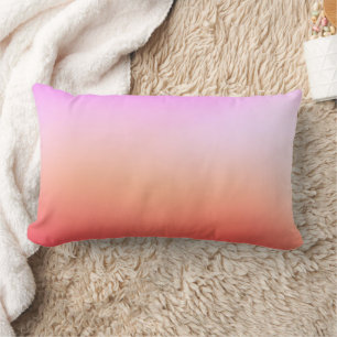 Radiant Pastel Sunset Gradient Lumbar Pillow