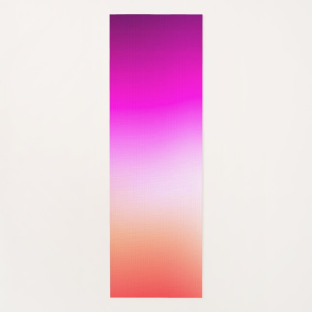 Radiant Pastel Sunset Gradient Yoga Mat (Front)